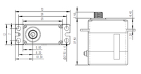 Servomoteur numérique sans noyau métallique 7,4 V 4 kg avec engrenage en acier trempé, encodeur magnétique, 140 degrés, 0,09 s, PWM pour voiture RC, bras robotique, crawler