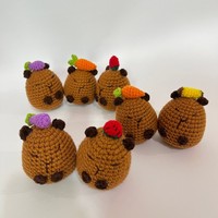 Handgebreide gehaakte fruit-capybara pop pluche accessoire PP katoenen vulling unisex feestgebruik hangend ornament voor tassen Kawaii