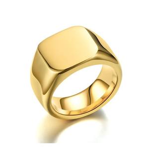 Anillo <span class=keywords><strong>de</strong></span> acero inoxidable fundido sólido superventas transfronterizo para hombres, insignia <span class=keywords><strong>de</strong></span> <span class=keywords><strong>sello</strong></span> unisex geométrica, se puede grabar con logotipo - Product Image 5