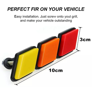 สติ๊กเกอร์ติดรถยนต์ลายกระจังหน้าสามสี อะคริลิค สำหรับ Toyota Tacoma 4Runner <span class=keywords><strong>Tundra</strong></span> RAV4 Highlander อุปกรณ์ตกแต่งรถยนต์ EOD - Product Image 3