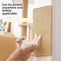 Griffoir mural vertical en sisal pour chat, résistant à l'usure, anti-chute de fibres, protection de canapé, jouet pour chat, design mignon