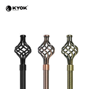 Hot Selling Ball Shaped Antique Brass <b>Curtain</b> Rods <b>For</b> Wholesale factory wholesale - Product Image 1