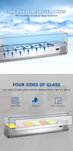 Tabletop <span class=keywords><strong>Salad</strong></span> & trái cây hiển thị Cooler 30L điều khiển kỹ thuật số cho nhà hàng tự phục vụ món ăn lạnh trạm - Product Image 6