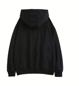 Dark Gray Cartoon Print Men's Plus Size Pullover Hoodies Spring Season Digital Printing Fleece Fabric Custom Manufactured - Product Image 3
