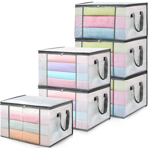 Modern Style Eco-Friendly Durable Waterproof PVC Nylon Net <b>Storage</b> <b>Box</b> Rectangle Foldable Large Capacity Clothes Organizer - Product Image 1