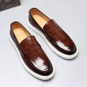 Nouvelles Arrivées Chaussures Homme Style Coréen pour Affaires, Conduite, Bureau, Cérémonie et Marche, à Enfiler, Tige en Caoutchouc, Tendance - Product Image 5