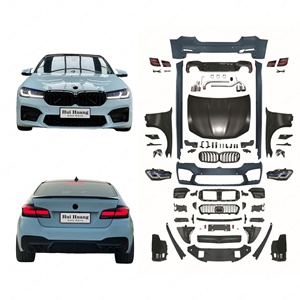 Kit de carrosserie de lifting automobile pour BMW Série 5 F10 F18 2010-2017, mise à niveau vers le style M5 F90 LCI, ensemble pare-chocs <span class=keywords><strong>avant</strong></span> et arrière avec jupes latérales - Product Image 1