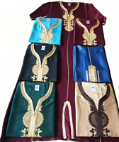 CCY 2026 Nigeria Jalabiya Homme Islamique Baifa Broderie Dorée Musulman Kaftan Boubou Pour Homme Robe Rayée Brillante Maroc Thobe
