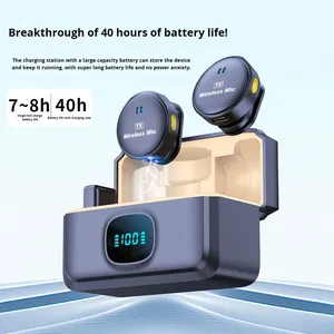 Q8 마그네틱 무선 라발리에 마이크 원투투 충전 케이스 라이브 스트리밍을 위한 스마트 노이즈 감소 기능 - Product Image 4