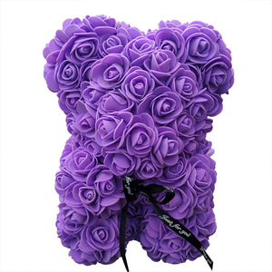 Oso de poliestireno Rosa Oso de flores San Valentín Oso de peluche grande Oso Rosa regalo para novia - Product Image 2