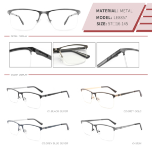 Cổ Phiếu Sẵn Sàng Người Đàn Ông Của Kính Theo Toa New Quảng Trường Kim Loại Khung Quang Học Mô Hình Rắn Trong Wholesale-LE88X - Product Image 2