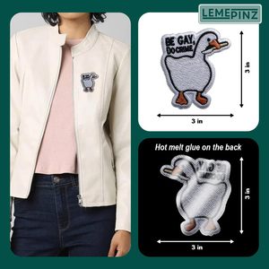 Patch brodé thermocollant Be Gay Do Crime Duck 3 pour sacs et vêtements - Product Image 4