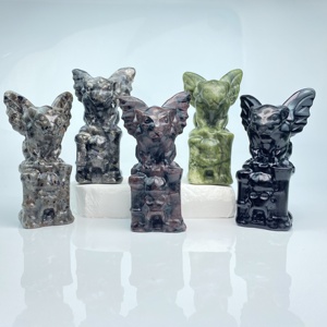 <span class=keywords><strong>Gargouille</strong></span> en <span class=keywords><strong>pierre</strong></span> de cristal de guérison naturelle sculptée gothique grotesque cadeaux Feng Shui cadeau de décoration pour la maison - Product Image 1