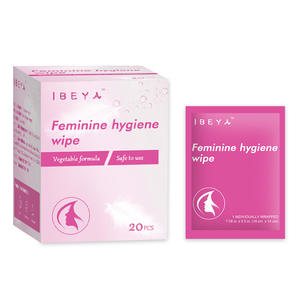 Toallitas de higiene femenina Ibeya, 7.08 pulgadas x 5.5 pulgadas, fórmula vegetal, seguras de usar, 20 unidades - Product Image 1