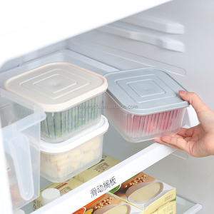 Multifonctionnel cuisine en plastique réfrigérateur organisateur conteneurs pour le stockage des aliments <span class=keywords><strong>Mini</strong></span> Camping boîte Drain cuisine bac de rangement - Product Image 3