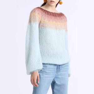 <span class=keywords><strong>Pull</strong></span> en maille pour <span class=keywords><strong>femme</strong></span>, style élégant, vente en gros, collection printemps-automne-hiver, haut tricoté chaud au <span class=keywords><strong>prix</strong></span> d'usine - Product Image 1