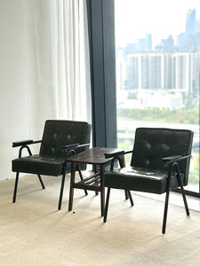 प्राचीन वाणिज्यिक बिस्टरो कैफे रेस्तरां फर्नीचर चमड़े की सीट गुच्छेदार सोफा भोज - Product Image 4