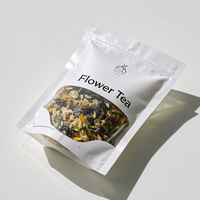 Sachets de thé 100% naturels en gros de fleurs de calendula de qualité supérieure, sachets de thé parfumés en papier kraft en forme de pochette verticale, sachets de thé aux fleurs de camélia