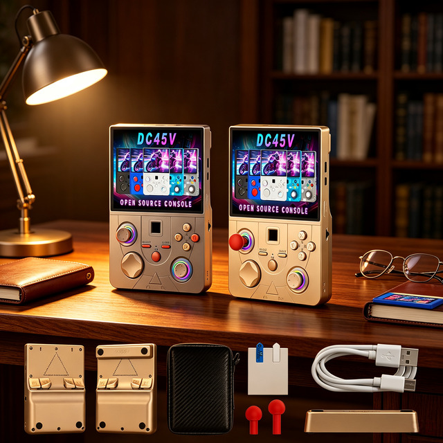 2026 DC45V Retro Handheld Gaming Console 4.5Inch HD IPS Screen Upgraded Version Support 30+ Emulators Portable Video Game Player