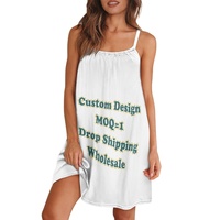 Impression à la demande Sexy col bas robe sans manches pour femmes sur mesure tissus hawaïens mode confortable gilet jarretelle jupe