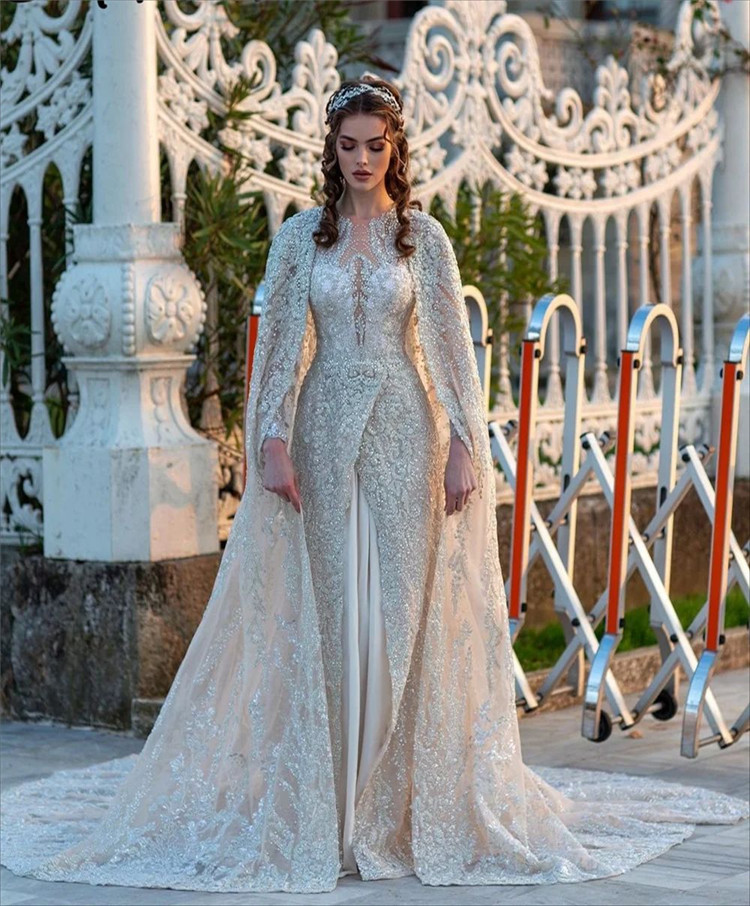 luxury beaded wedding dresses Luxury Beaded Mermaid White Wedding Dresses 222147 – Viniodress