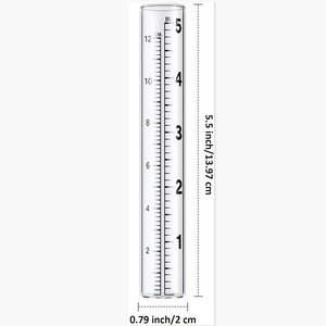 Pluviómetro de Vidrio 20x140mm con Escala de 5 Pulgadas y 12 cm para Uso en Jardín - Product Image 3