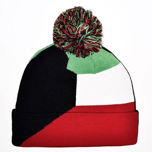 Nuevo Gorro de Punto con la Bandera de Jordania, Gorro de Invierno para Hombre y Mujer, Gorro con Pompón, Gorro Cálido, Suave y Elástico, Barato, Personalizado, al por Mayor - Product Image 3