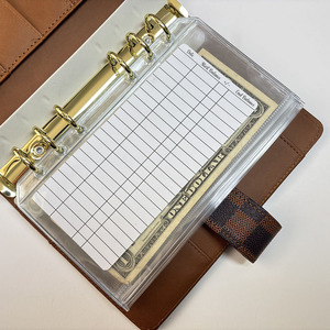 New Durable <span class=keywords><strong>PVC</strong></span> rõ ràng nhựa trong suốt A6 tự niêm phong túi ziplock đôi túi tiền Tiền mặt phong bì cho Ngân Sách Vòng chất kết dính - Product Image 1