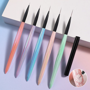 Pinceaux à ongles professionnels pour manucure, gel UV, liner, détails et peinture, pour salon de nail art, colorés et scintillants, 6mm 9mm 12mm 15mm 18mm - Product Image 2