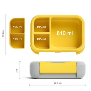 Portable Bento Lunch <b>Box</b> with 3 Compartments Print <b>Kids</b> Lunch <b>Box</b> with Removable Divider Lunch Containers for <b>Kids</b> Go to School - Product Image 6