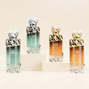 Botella de Perfume de Vidrio Vacía de 100 ml, Diseño Cuadrado de Lujo, Personalizable, con Tapa - Product Image 4