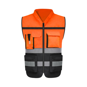 <span class=keywords><strong>Gilet</strong></span> de <span class=keywords><strong>sécurité</strong></span> brillant respirant haute visibilité avec sangles et poches réfléchissantes pour le travail dans les aéroports et la <span class=keywords><strong>sécurité</strong></span> routière - Product Image 6