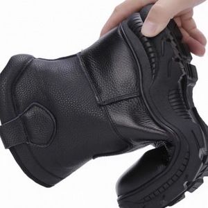 Botas de Nieve de Cuero con Forro de Lana, Impermeables, Antideslizantes, Cálidas, Unisex, de Tacón Bajo y Caña Alta, Resistentes al Frío, de Algodón - Product Image 5