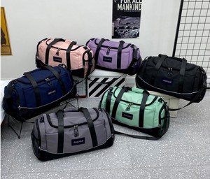 Bolsa de gimnasio con compartimiento para zapatos y bolsillo húmedo para <span class=keywords><strong>hombre</strong></span> y mujer, bolso de <span class=keywords><strong>viaje</strong></span> de lona para avión, bolsas de mano deportivas para gimnasio y natación - Product Image 2