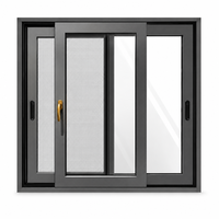 Fenêtres coulissantes en alliage d'aluminium de conception européenne moderne, ouverture horizontale, stores enrouleurs, isolation thermique, Energy Star, insonorisation
