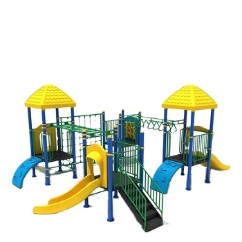 Пластиковая игрушечная горка с альпинизмом для парка развлечений