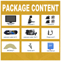 HOPE Perekam Video Layar Sentuh IPS 2.5D 10 Inci H.264 4CH Full HD BSD DVR Garansi 1 Tahun 9-36V Tahan Air untuk Pengawasan Truk