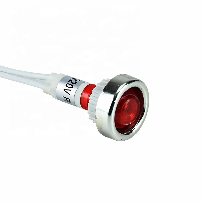 AD22E-006 10mm 240V 220v lampada di segnalazione luce di pannello al neon indicatore Led con filo