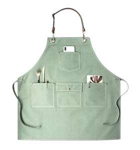 E-L281 Gros Coloré Coton Polyester Étanche Chef Café BARBECUE Cuisson Des Aliments De Nettoyage Tabliers Logo Personnalisé Cuisine <span class=keywords><strong>Tablier</strong></span> - Product Image 5