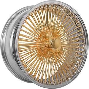 Rines de Alambre Dorados para Chevrolet Impala, Caprice, <span class=keywords><strong>Cadillac</strong></span> DeVille, Buick Regal, Disponibles en 15, 17, 20 y 22 Pulgadas - Product Image 3