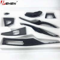 10pc véritable carbone sec humide pour BMW 3 4 série F30 F32 F34 F80 F82 F83 pièces intérieures en Fiber de carbone véritable tableau de bord couverture décorative
