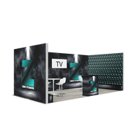 10x20ft personnalisé modulaire en aluminium éclairage toile de fond Portable étagère affichage salon stand d'exposition