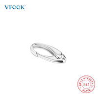 Connecteur élégant et sécurisé pour collier et bracelet VFOOK, fermoir ovale en argent sterling 925 pour la fabrication de bijoux pour femmes
