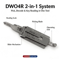 Offre Spéciale LISHI DWO4R 2-en-1 Outil de Déverrouillage et Décodeur Automatique en Acier Inoxydable pour Coupe de Clés par Code, Outil de Qualité Serrurier V.2