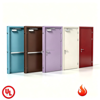 UL & CE防火钢门 商业建筑防火空心金属门 美国欧洲项目定制公寓门