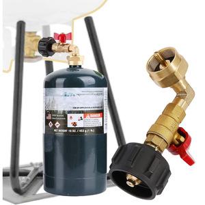 Joint de gonflage de bouteille de propane de camping d'une livre nord-américain avec robinet à tournant sphérique <span class=keywords><strong>adaptateur</strong></span> de bouteille de gaz en laiton QCC1 - Product Image 3