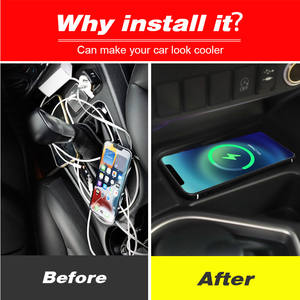 Chargeur sans fil Qi pour Toyota <span class=keywords><strong>RAV4</strong></span> XA40 2018-2014 Accessories15w Fast Phone Charging Plate Adapter Interior Modification - Product Image 2