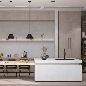 Mesa de Muebles de Gran Formato en Terrazo de Cuarzo Blanco Brillante con Diseño Moderno, Acabado Pulido, Grosor de 20mm/30mm para el Hogar - Product Image 3