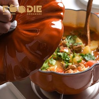 Nouvelle Collection – Cocotte en Fonte Émaillée de Haute Qualité en Forme de Citrouille – Vente Directe Usine