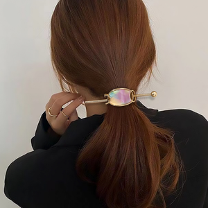 Japonês Vintage Moda Acetato Cabelo Acessórios Simples Lady Metal Hairpins Cabelo Jóias Hairbands